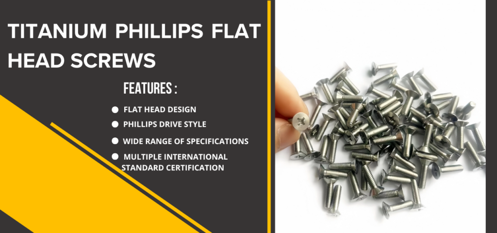 features of Titanium Phillips Flat Head Screws