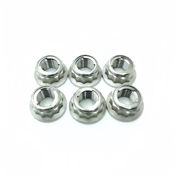 Titanium 12 Point Flange Lock Nuts-TN-08-001